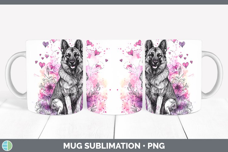 GorgeousValentine Splash Dogs Mug Wrap design.