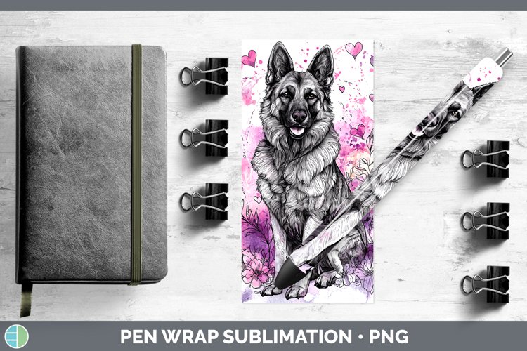 GorgeousValentine Splash Dogs Pen Wrap design.