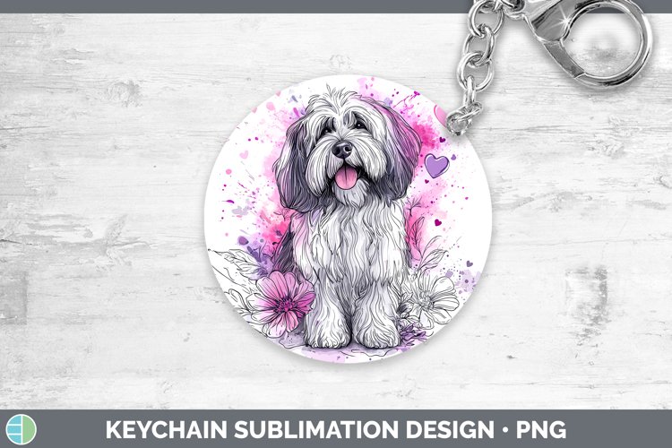 GorgeousValentine Splash Dogs Keychain design.