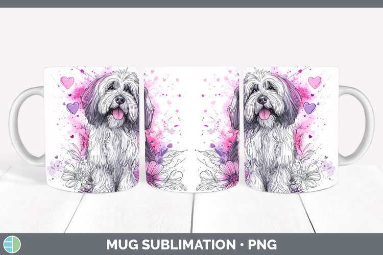 GorgeousValentine Splash Dogs Mug Wrap design.