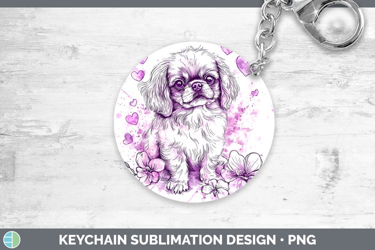 GorgeousValentine Splash Dogs Keychain design.