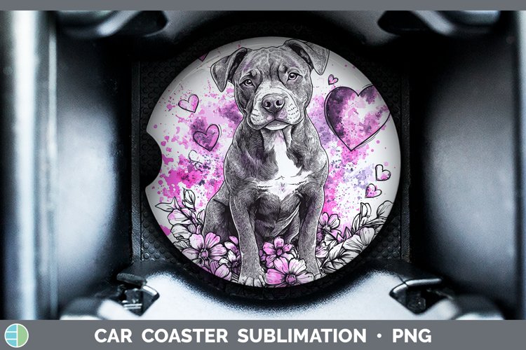 GorgeousValentine Splash Dogs Car Coaster design.