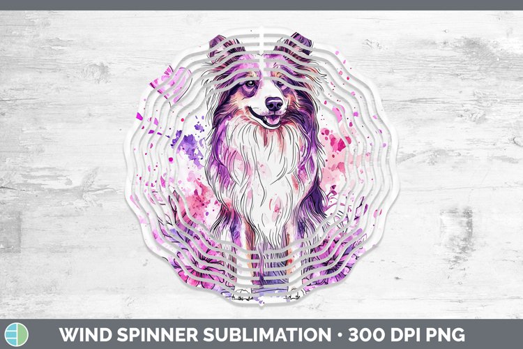 GorgeousValentine Splash Dogs Wind Spinner design.