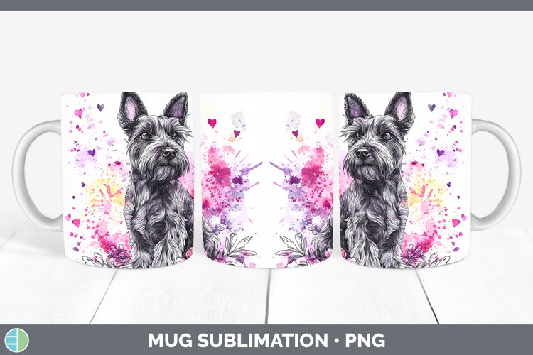 GorgeousValentine Splash Dogs Mug Wrap design.
