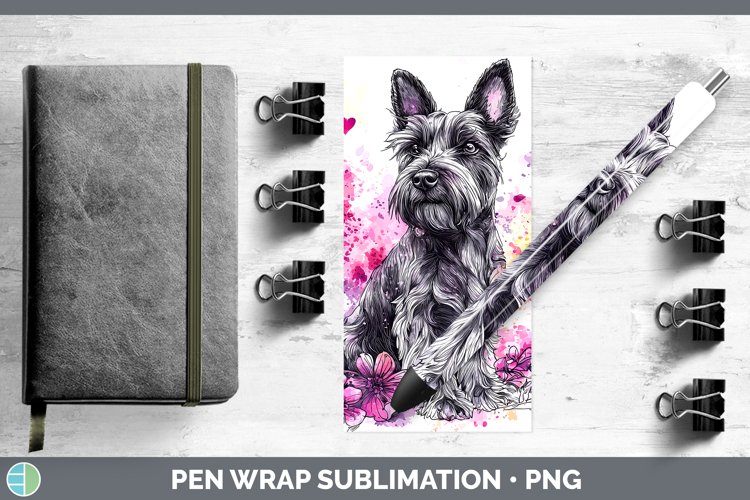 GorgeousValentine Splash Dogs Pen Wrap design.
