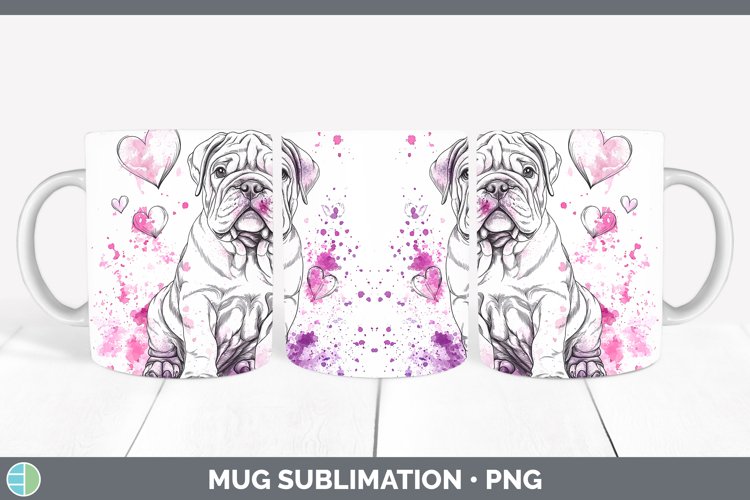 GorgeousValentine Splash Dogs Mug Wrap design.
