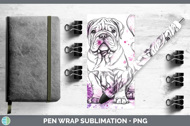 GorgeousValentine Splash Dogs Pen Wrap design.