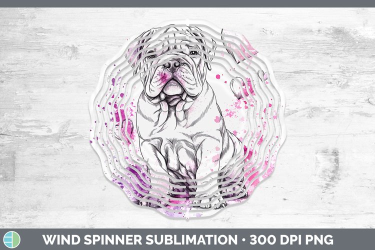 GorgeousValentine Splash Dogs Wind Spinner design.