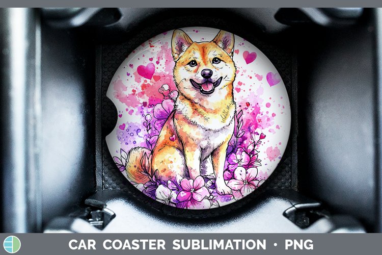 GorgeousValentine Splash Dogs Car Coaster design.
