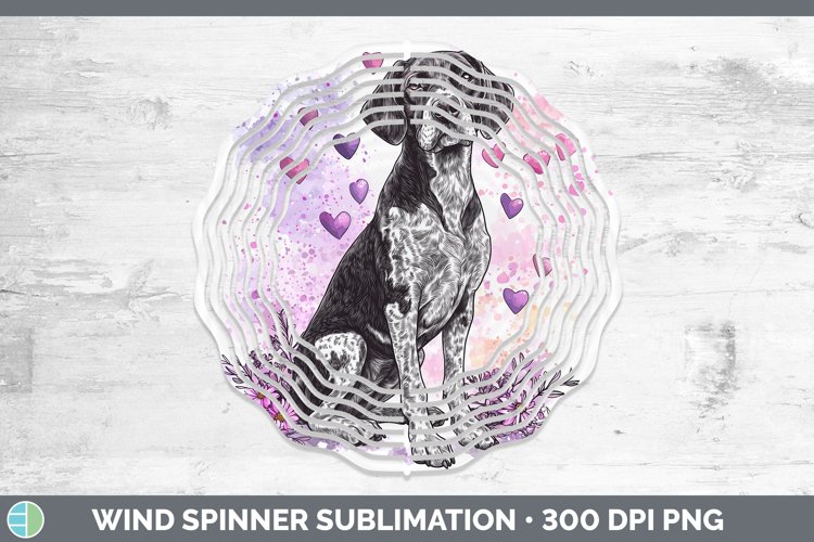 GorgeousValentine Splash Dogs Wind Spinner design.