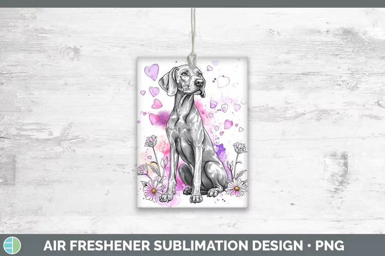 Valentine Splash Dogs Weimaraner Air Freshener Sublimation C