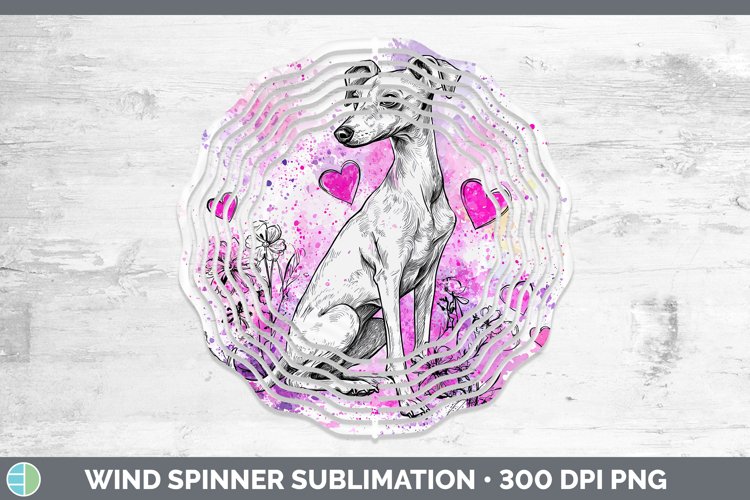 GorgeousValentine Splash Dogs Wind Spinner design.