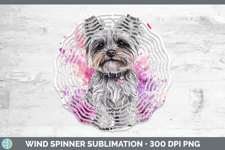 GorgeousValentine Splash Dogs Wind Spinner design.