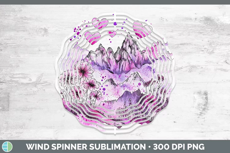 Valentine Splash Landscape Wind Spinner Sublimation Spinner