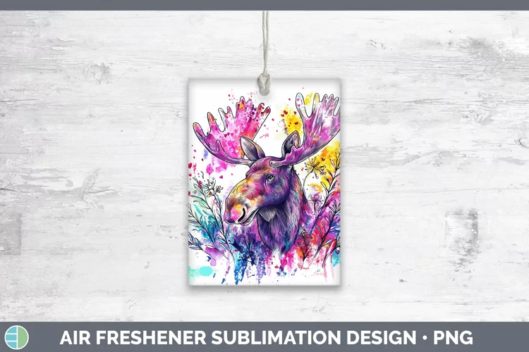 Valentine Splash Moose Air Freshener Sublimation Car Freshen