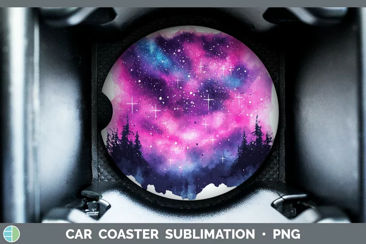 Valentine Splash Northern Lights Car Coaster Sublimation De
