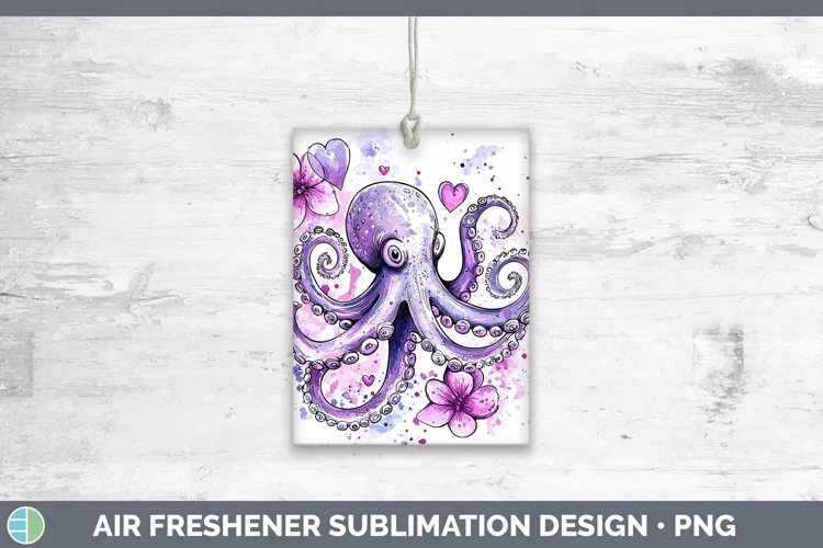 Valentine Splash Octopus Air Freshener Sublimation Car Fresh
