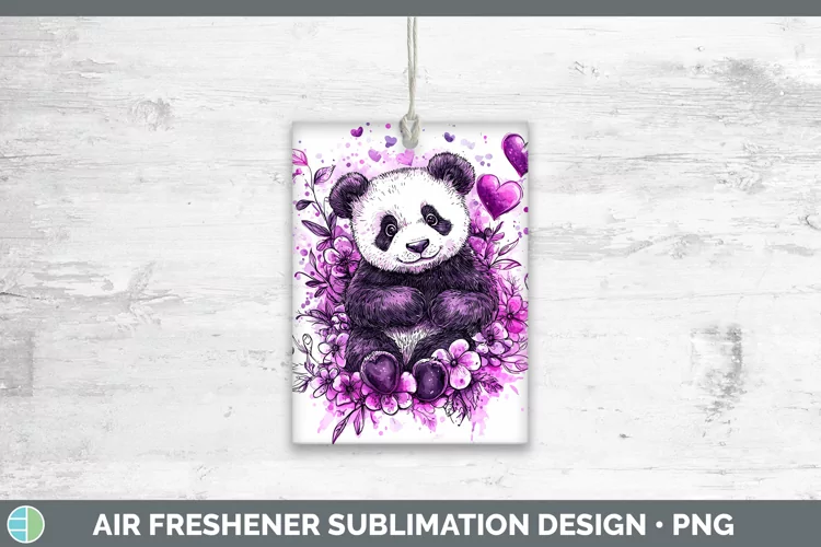 Valentine Splash Panda Air Freshener Sublimation Car Freshen