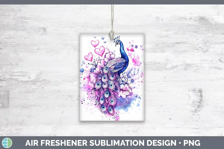 Valentine Splash Peacock Air Freshener Sublimation Car Fresh
