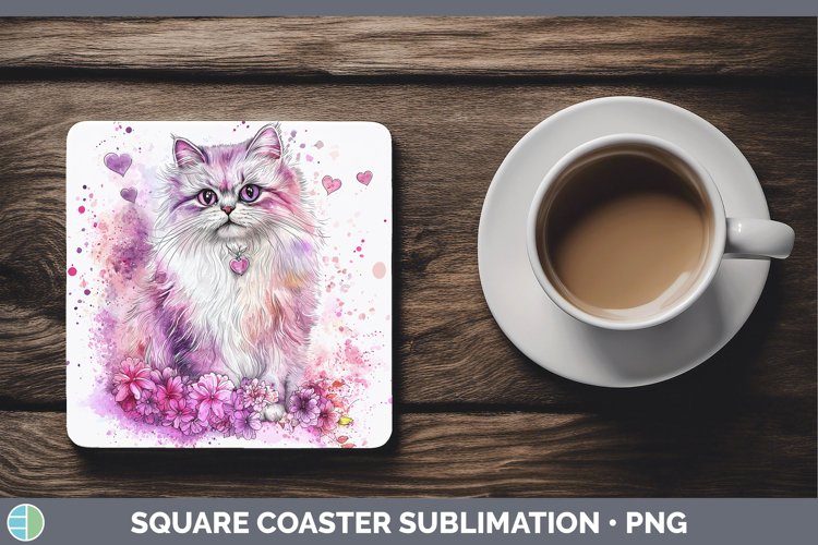 GorgeousValentine Splash Square Coaster design.