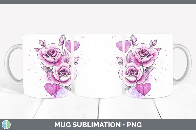 GorgeousValentine Splash Mug Wrap design.
