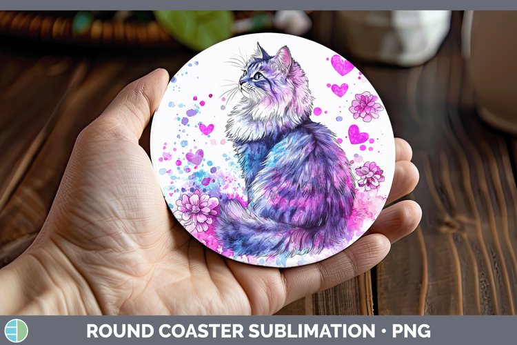 GorgeousValentine Splash Round Coaster design.