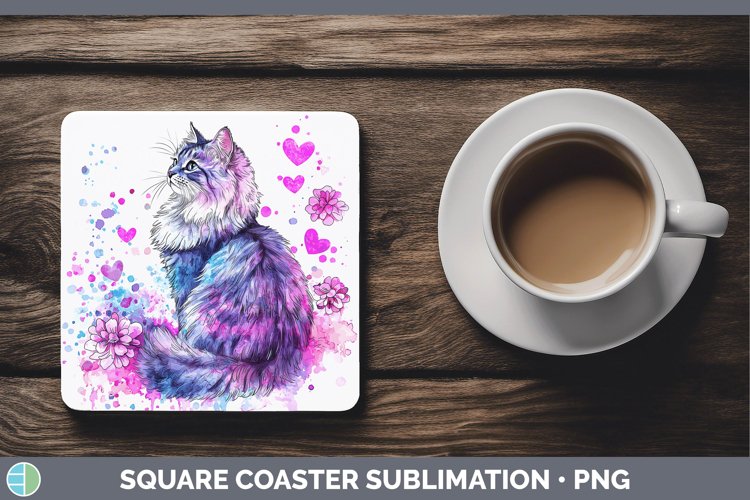 GorgeousValentine Splash Square Coaster design.
