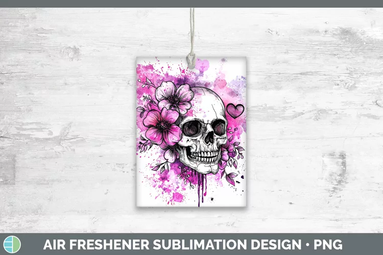 Valentine Splash Skull Air Freshener Sublimation Car Freshen