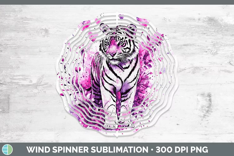Valentine Splash Tiger Wind Spinner Sublimation Spinner Desi