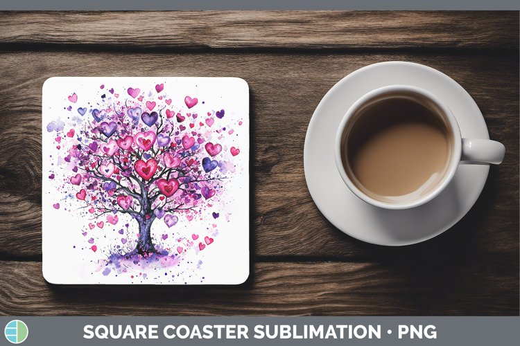 GorgeousValentine Splash Square Coaster design.