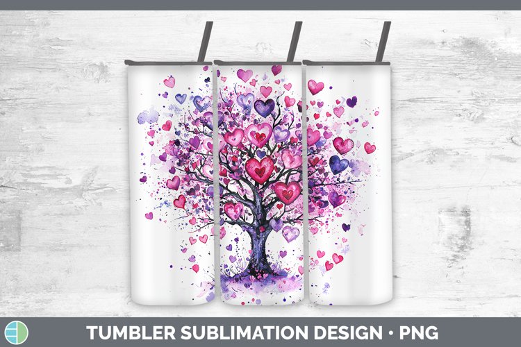 Valentine Splash Tree of Life Tumbler Sublimation 20 oz Skin