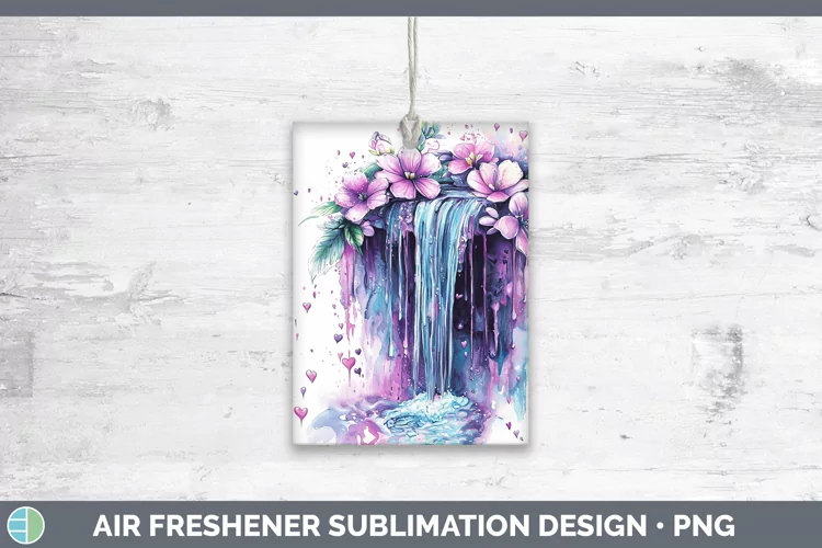 Valentine Splash Waterfall Air Freshener Sublimation Car Fre