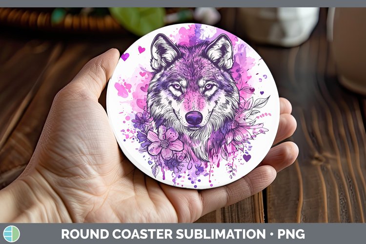 GorgeousValentine Splash Round Coaster design.