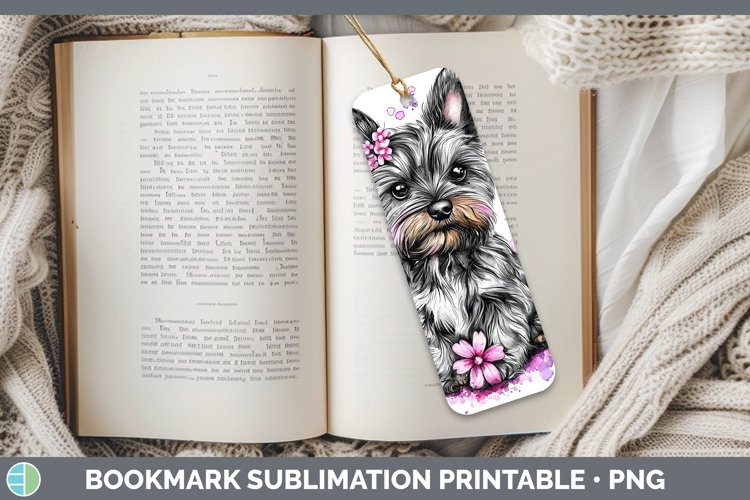 Valentine Splash Yorkshire Terrier Bookmark Sublimation Prin