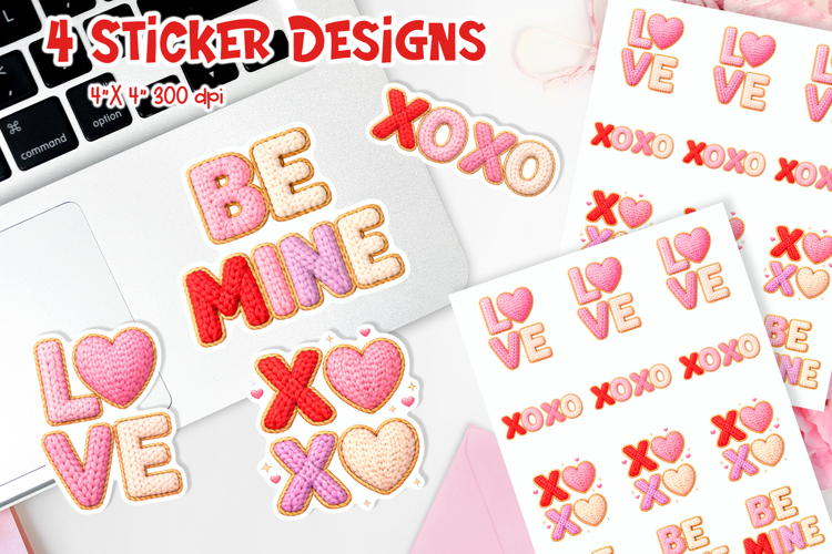 Valentine’s Day Stickers Printable | Crochet Love Quotes