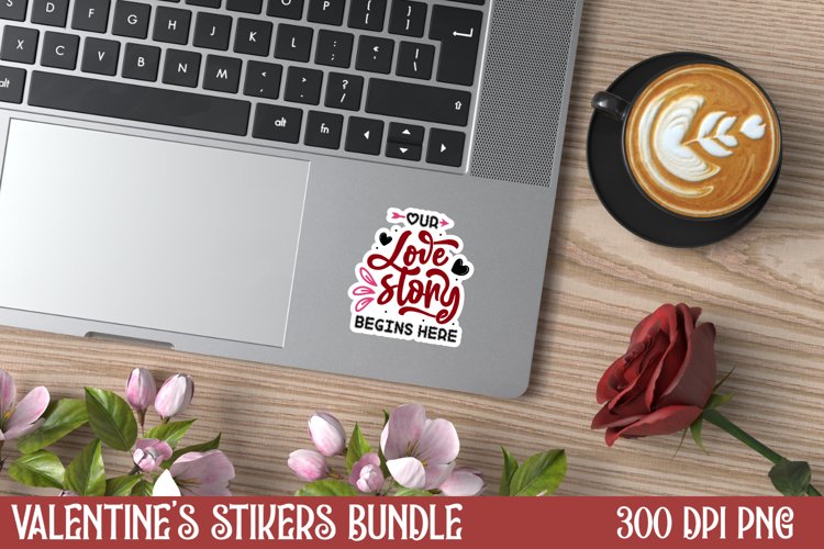 Our love story begins here Stickers