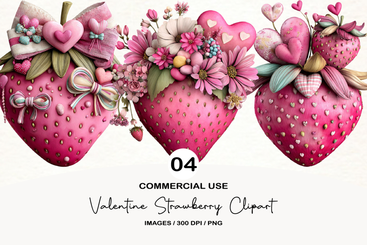 Valentine Strawberry Clipart