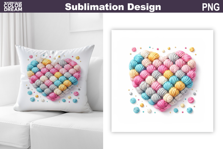 Valentine Heart Sublimation | Valentines Day Pillow