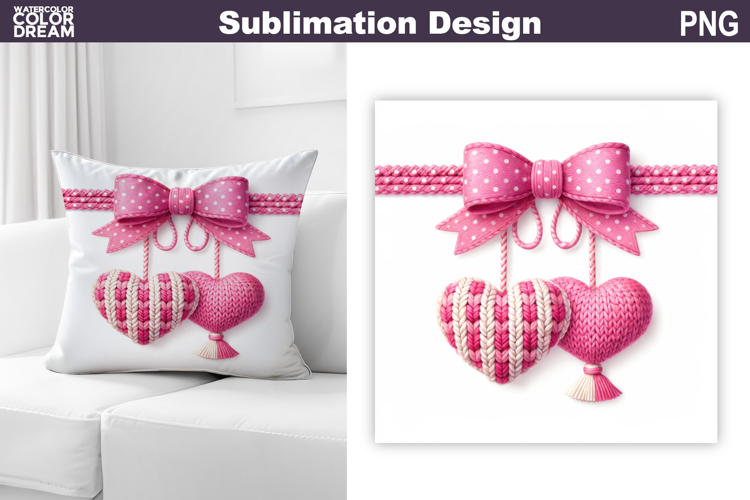 Valentine Heart Sublimation | Valentines Day Pillow