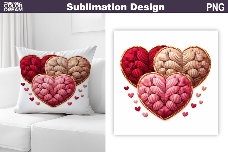 Valentine Heart Sublimation | Valentines Day Pillow
