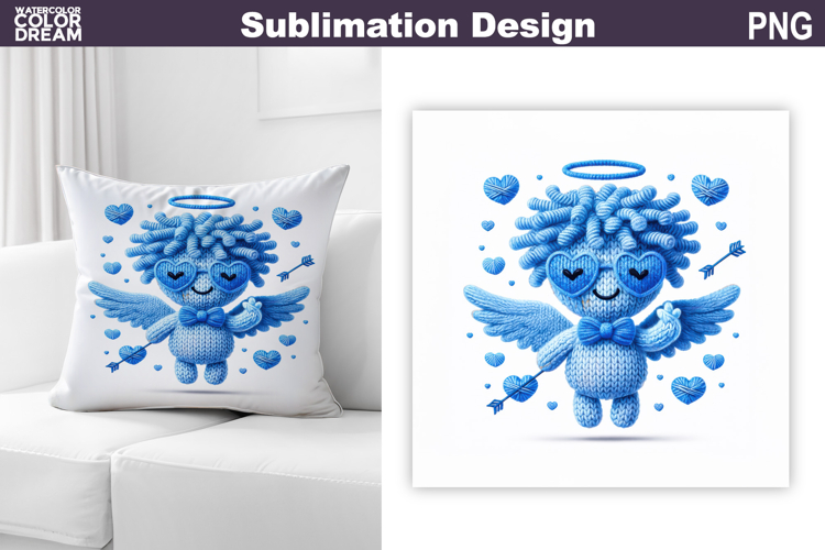 Cupid Valentine Sublimation | Valentines Day Pillow Design