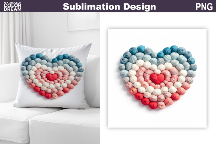 Valentine Heart Sublimation | Valentines Day Pillow