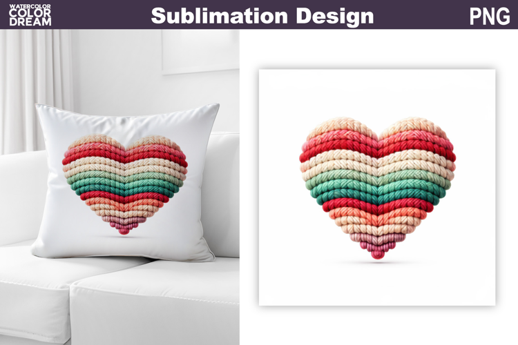 Valentine Heart Sublimation | Valentines Day Pillow