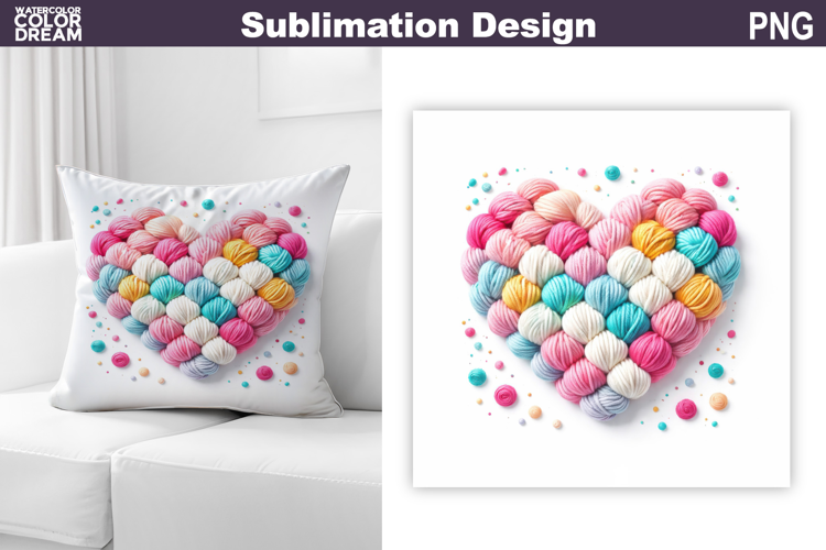 Valentine Heart Sublimation | Valentines Day Pillow