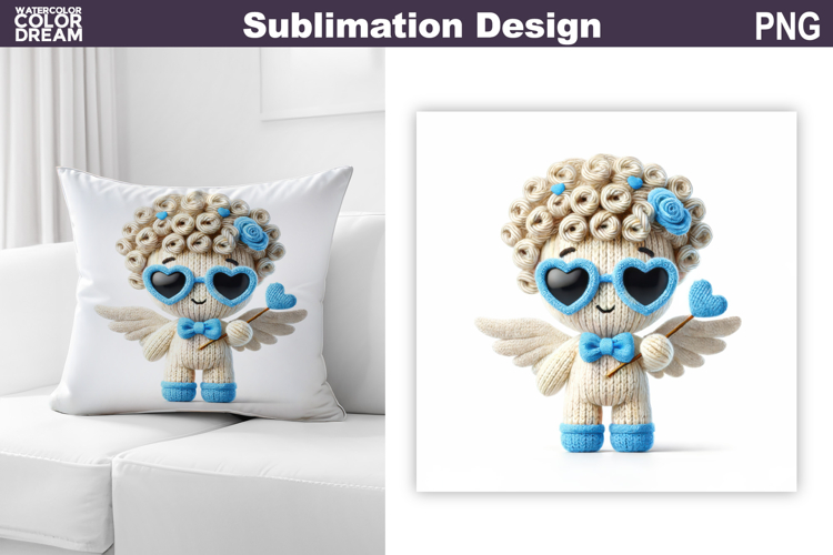 Cupid Valentine Sublimation | Valentines Day Pillow Design