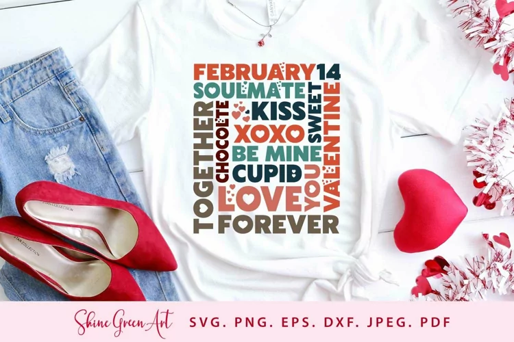 Valentine Subway Art SVG for Vintage Valentine's Day