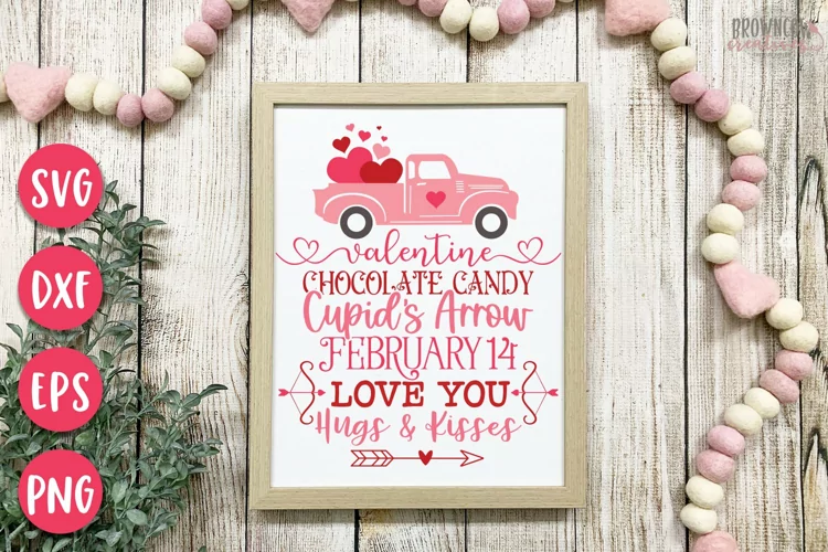 Valentine Subway Art SVG, Farmhouse Valentine Sign SVG