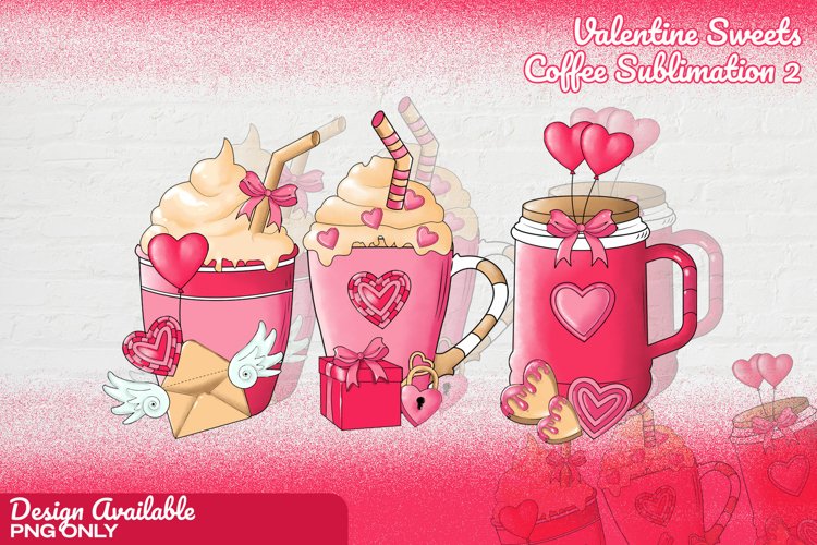 Valentine Coffee Mug Sublimation | Coffee and Love example image 1