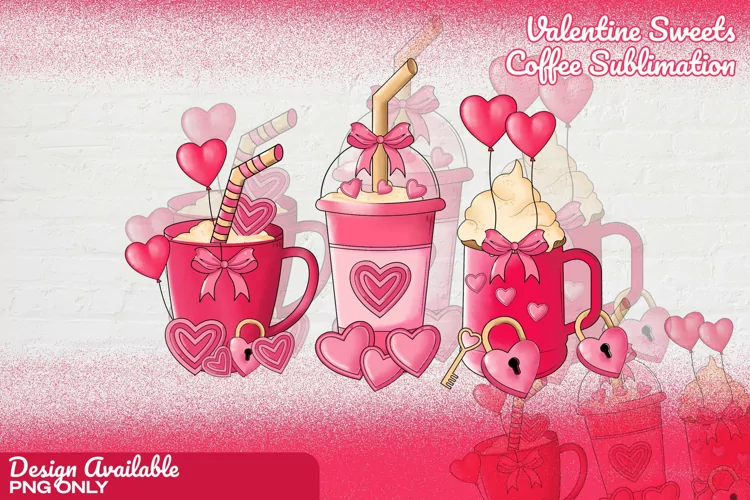 Valentine Coffee Mug Sublimation | Coffee and Love