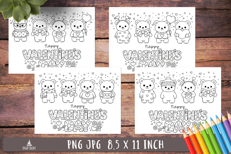 Valentine Teddy Bear Coloring Pages Happy valentines day
